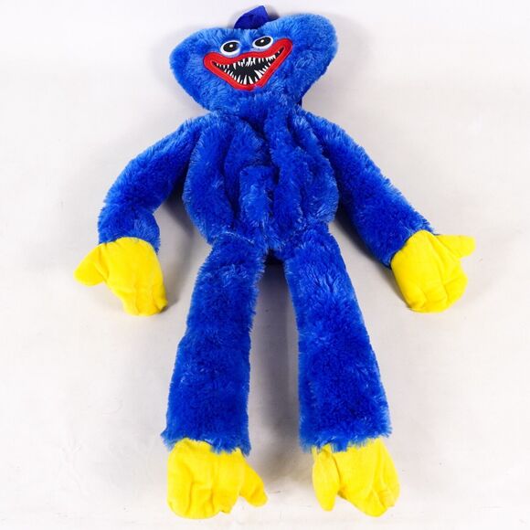 Poppy Playtime Huggy Wuggy Plush Toy Stuffed Animal Plushie Backpack Pack Blue - Picture 1 of 6